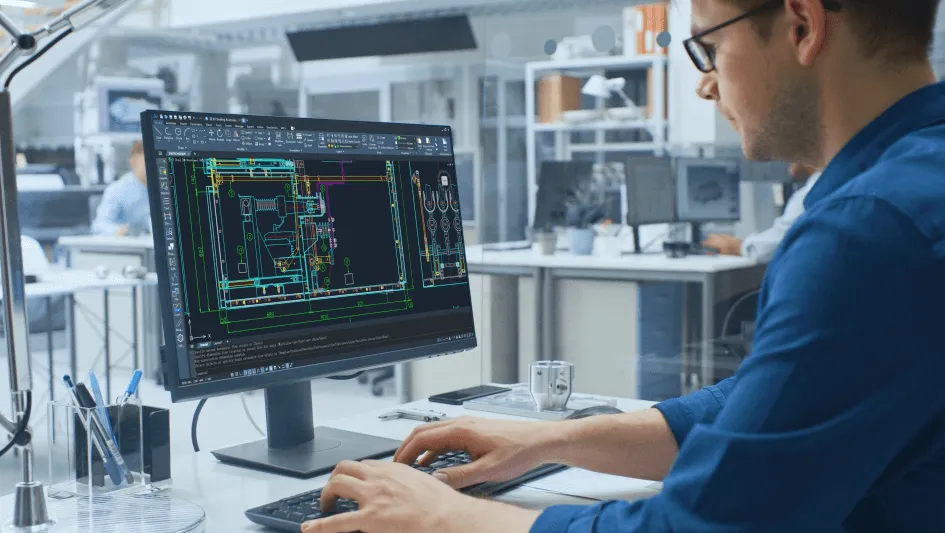 ZWCAD - Interfaz del software CAD profesional mostrando diseño arquitectónico